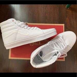 Vans SK8 High top -true white size 8.5